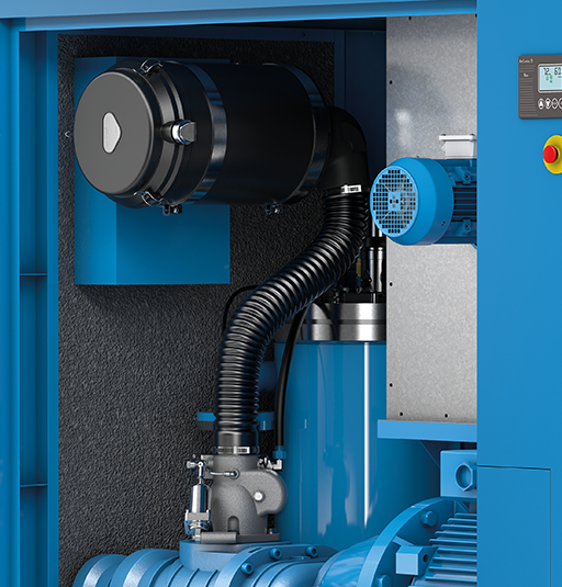 Screw compressor GEAR XP - open view