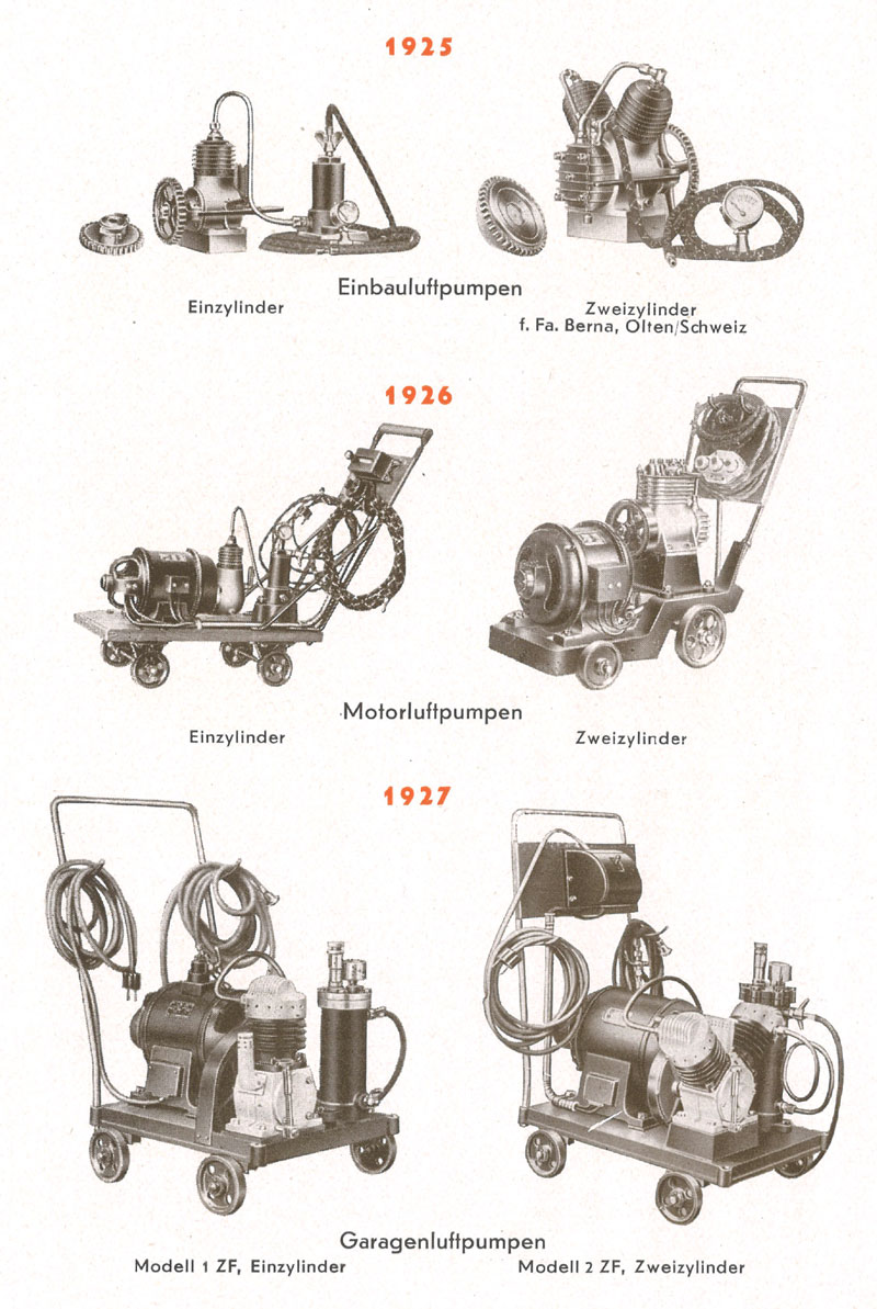 Einbauluftpumpen von Adolf Ehmann aus den 1920er Jahren Einbauluftpumpen von Adolf Ehmann aus den 1920er Jahren