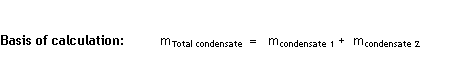 Formula 4 - Calculation of the failing condensate for compressors