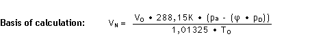 Formule 2 - Calcul du volume normalisé Formule 2 - Calcul du volume normalisé