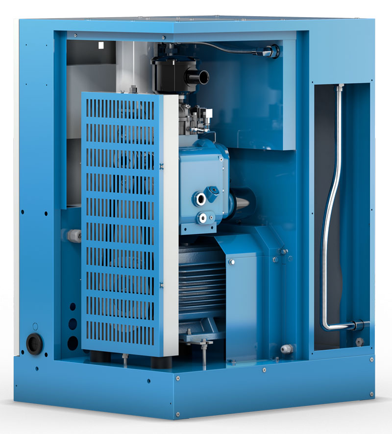 ALMiG screw compressor BELT XP - open view