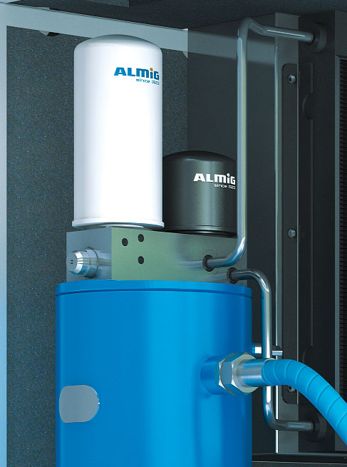 Compresseur à vis ALMiG COMBI - conception facilitant l'entretien