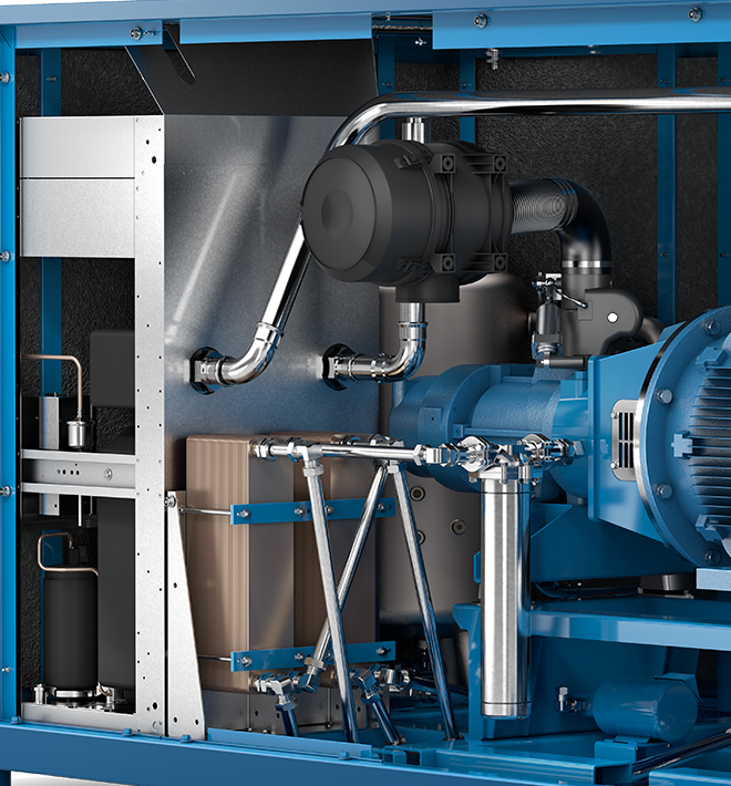 Detail view - ALMiG Oil-free screw compressor LENTO