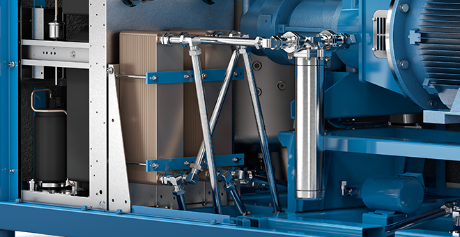  Stainless steel piping - ALMiG Oil-free screw compressor LENTO