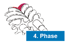 Funktionsweise Schraubenverdichter - 4. Phase Funktionsweise Schraubenverdichter - 4. Phase