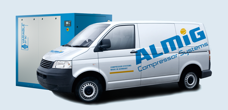 ALMiG Service - Keyvisual blau
