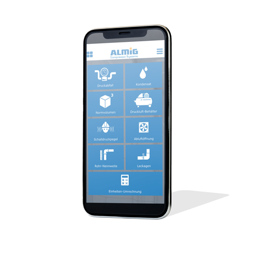 ALMiG Druckluftrechner App - Keyvisual ALMiG Druckluftrechner App - Keyvisual